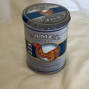 Vintage Camel Light Cigarette Metal Keg (Empty)